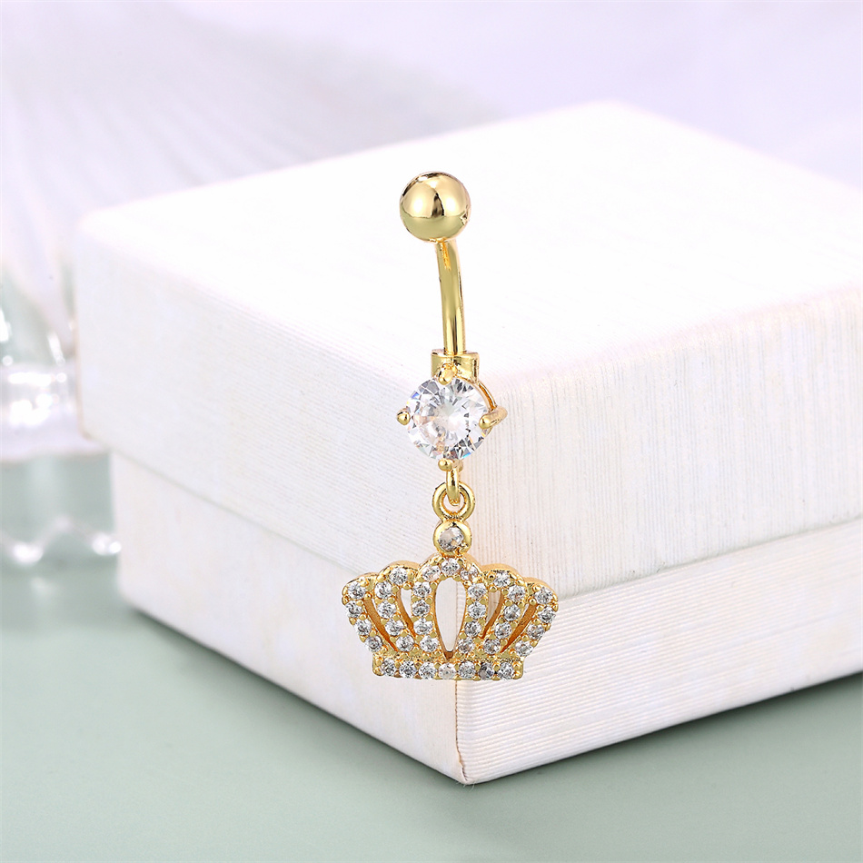 Dangle Belly Button Ring Heart - Belly Bar Titanium recension och pris