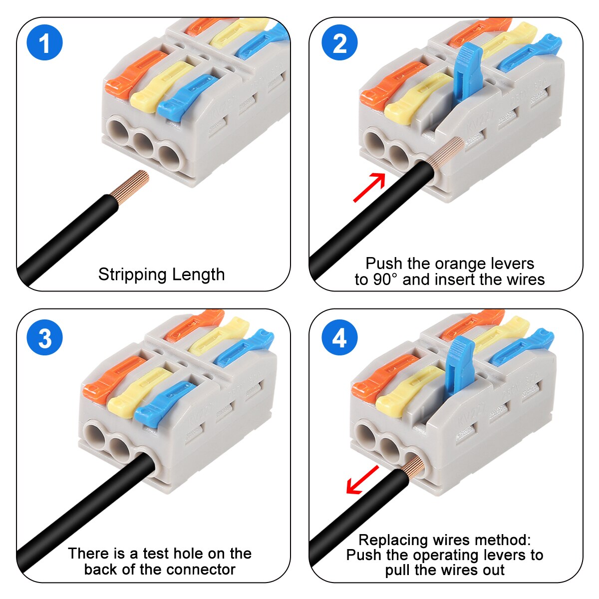 Mini Quick Wire Conductor Conn - Threadless Push Pin recension och pris