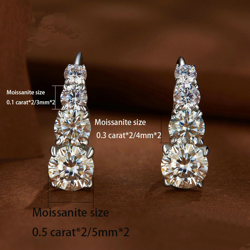 S925 Silver 1.8CT Moissanite E - Body Jewelry Diamond recension och pris