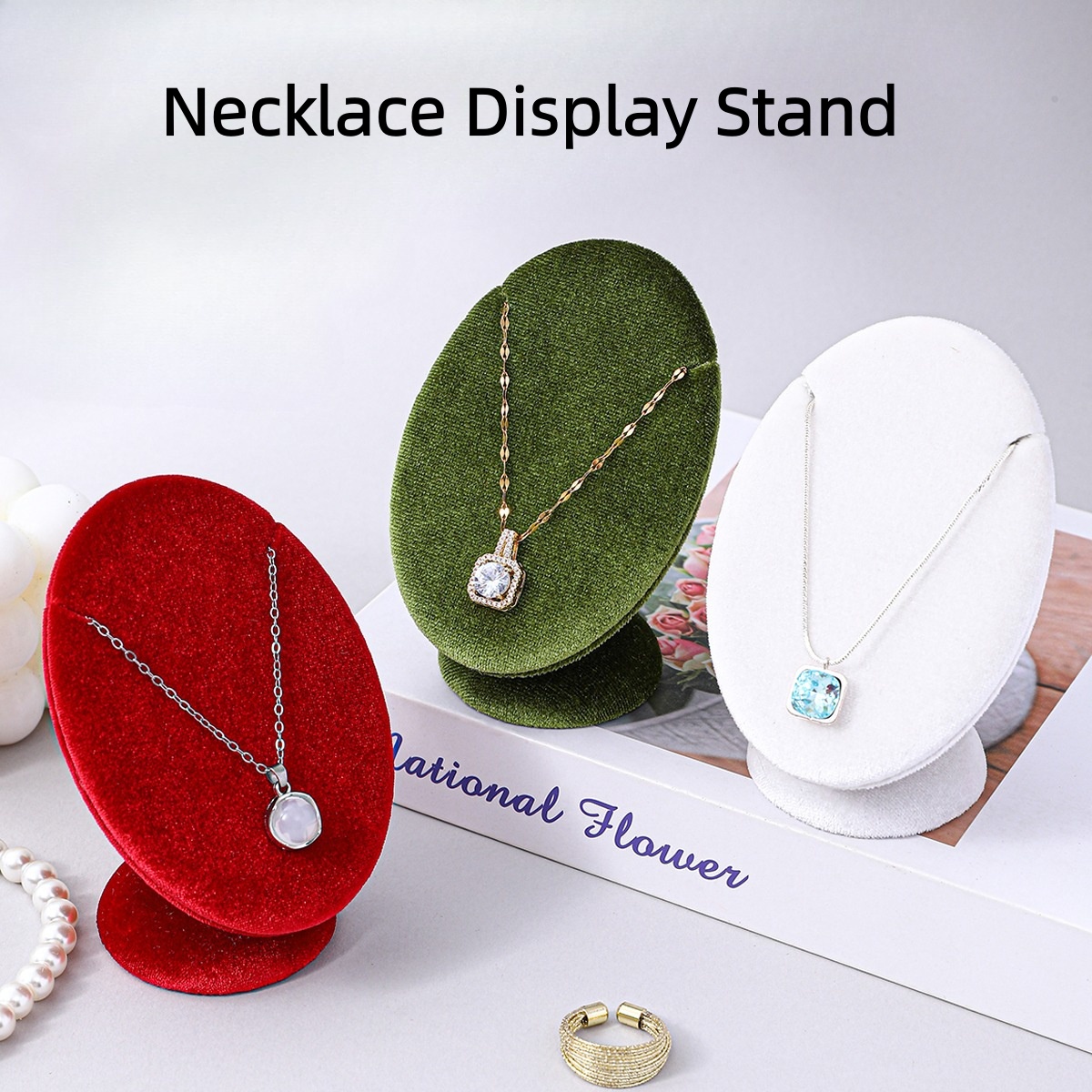 Luxury Velvet Necklace Display - Body Jewelry Display Ideas recension och pris