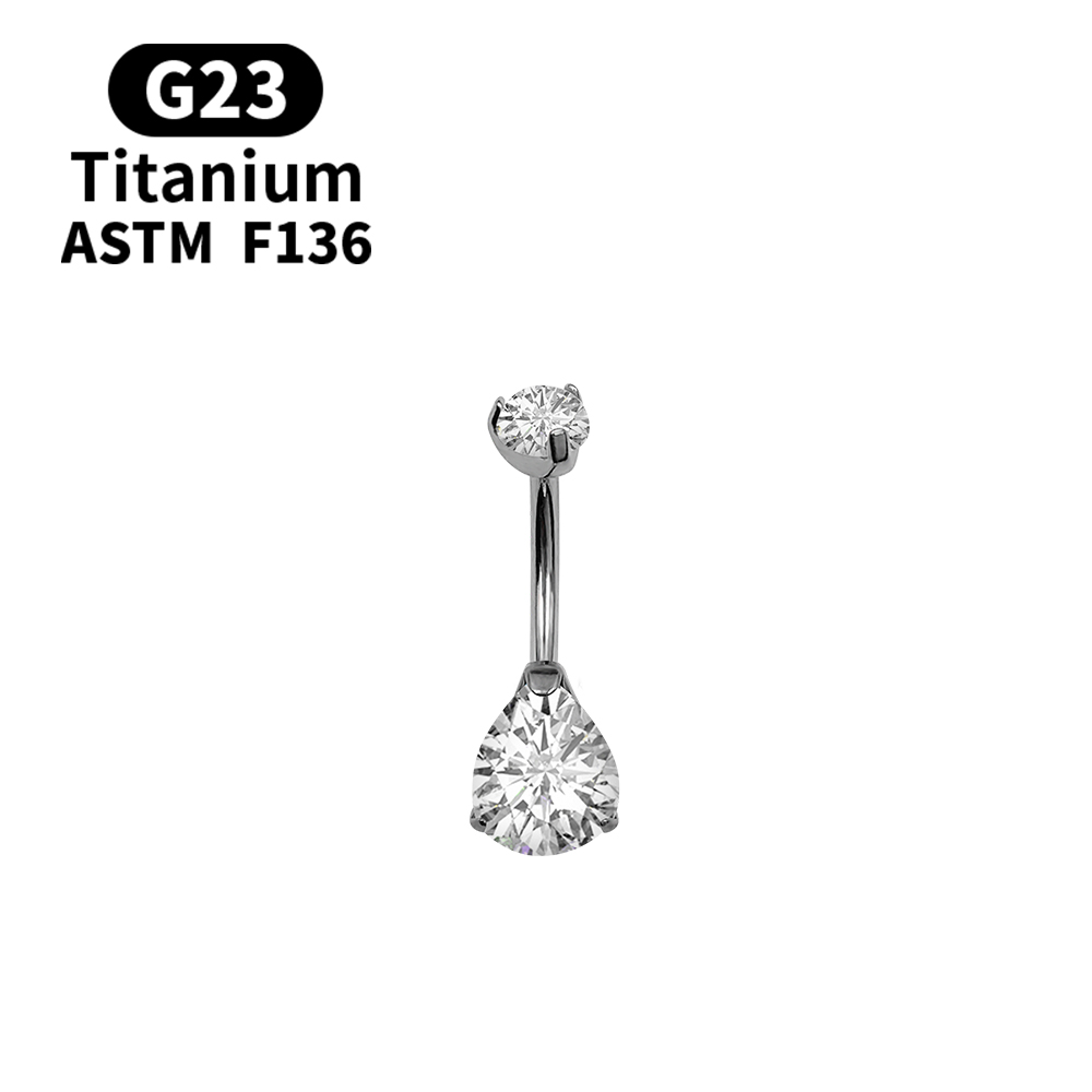 14G Navel Piercing Belly Butto - Belly Bar Titanium recension och pris