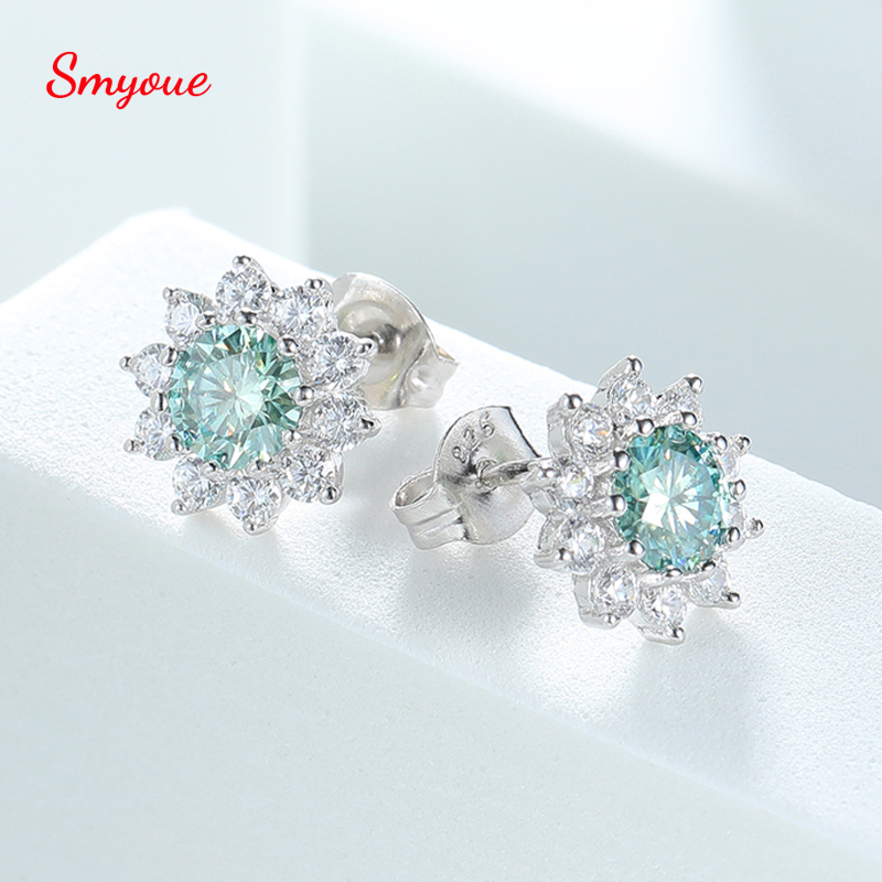 Smyoue 0.5CT 5MM Blue-green Mo - Body Jewelry Diamond recension och pris