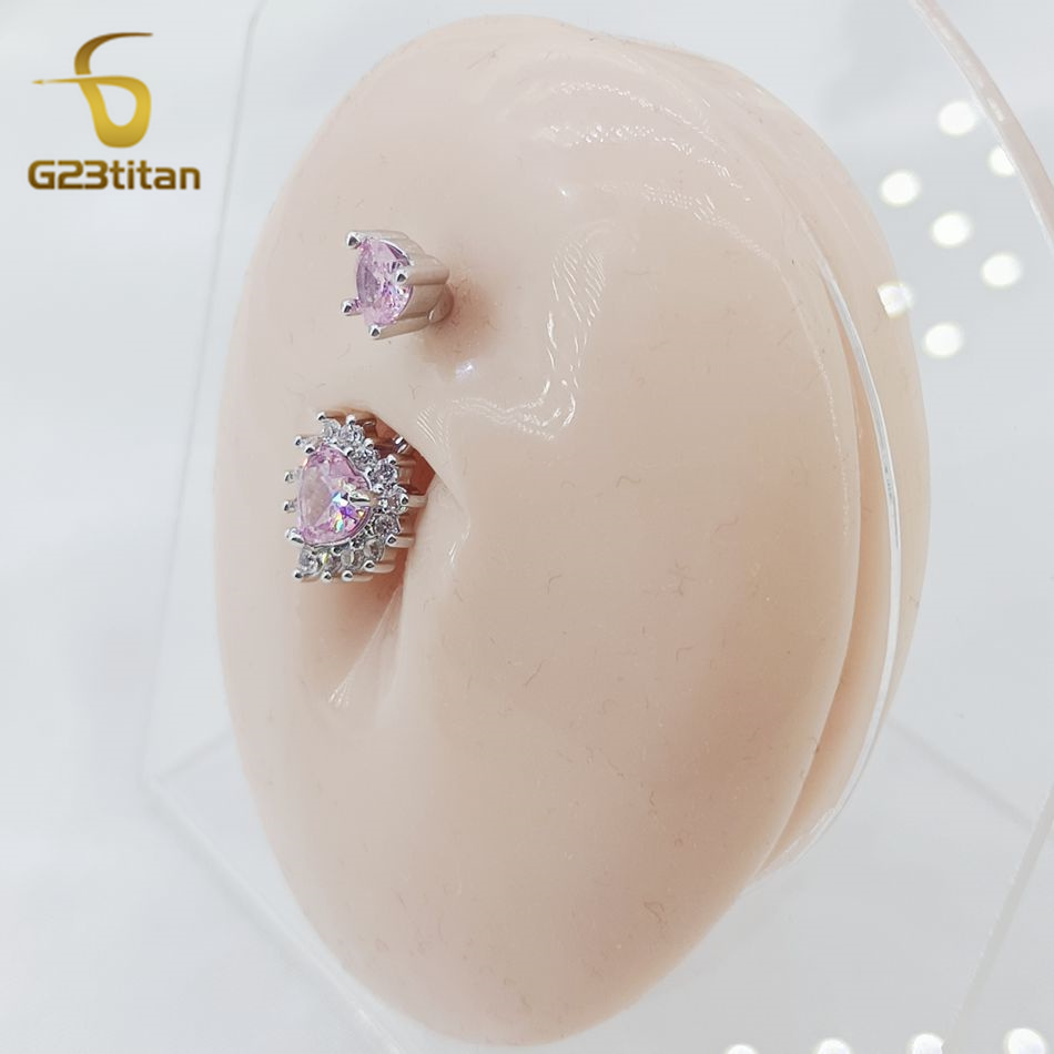 G23Titan 14G Heart Belly Butto - Belly Bar Titanium recension och pris