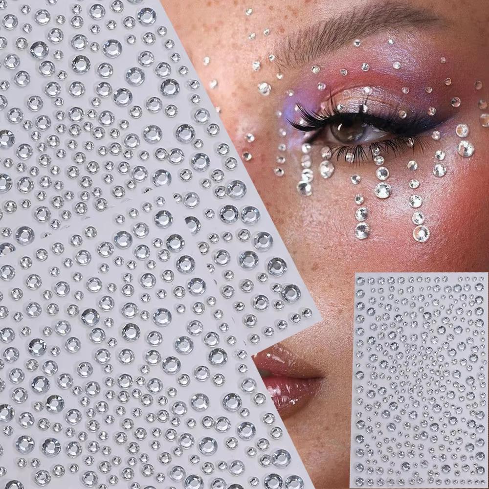 1 Sheet Silver-White Glitter 3 - Body Jewelry Diamond recension och pris