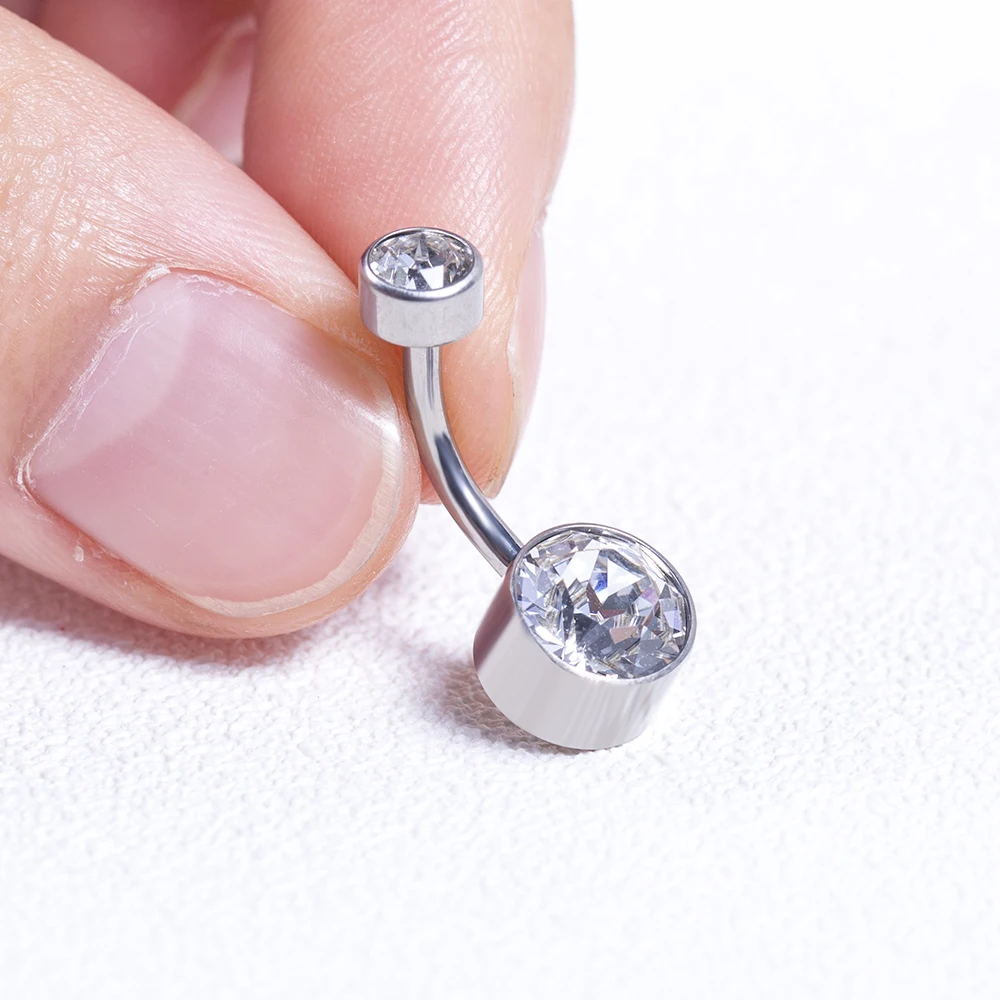 5/10Pcs Titanium Belly Button  - Belly Bar Titanium recension och pris