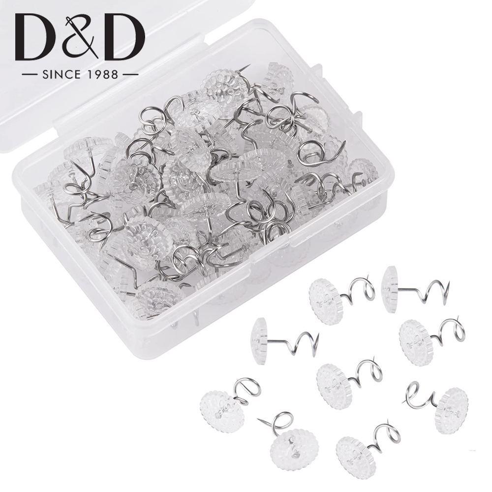 20/40/50Pcs Clear Twist Pins B - Threadless Push Pin recension och pris