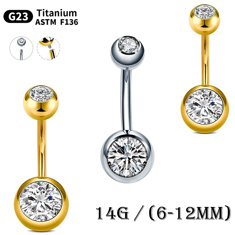 10Pcs/lot G23 Titanium Belly B - Belly Bar Titanium recension och pris