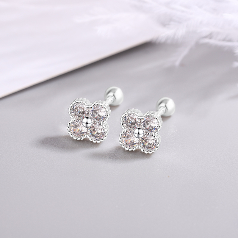925 Sterling Silver Four Round - Body Jewelry Diamond recension och pris