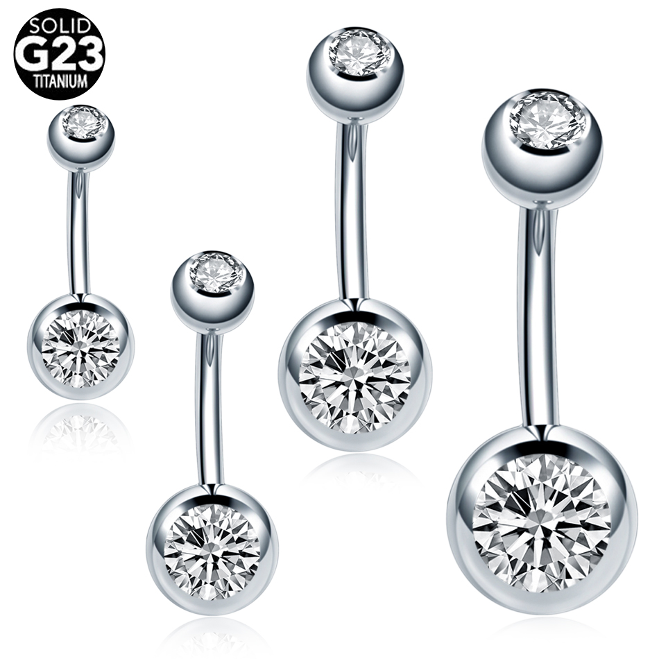 10Pcs /Lot 14G Titanium Navel  - Belly Bar Titanium recension och pris