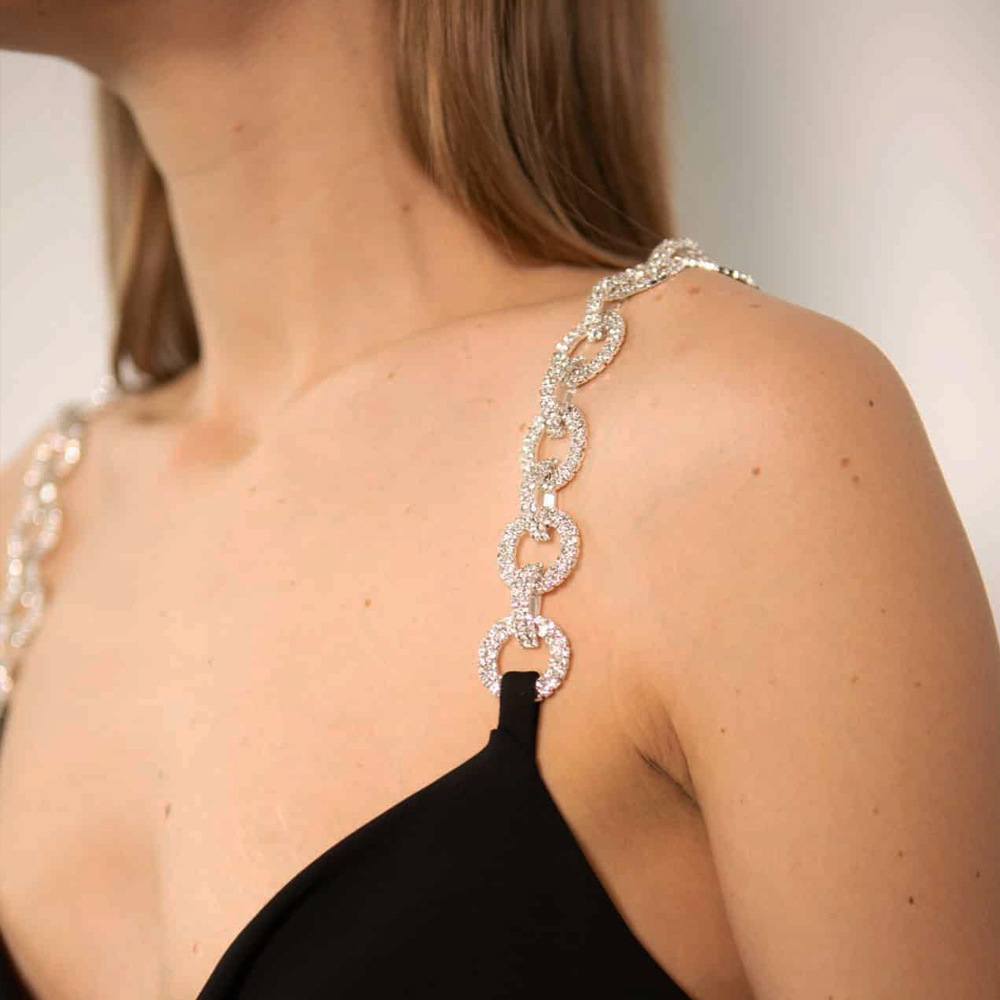 Rhinestone Bra Straps for Wome - Body Jewelry Diamond recension och pris