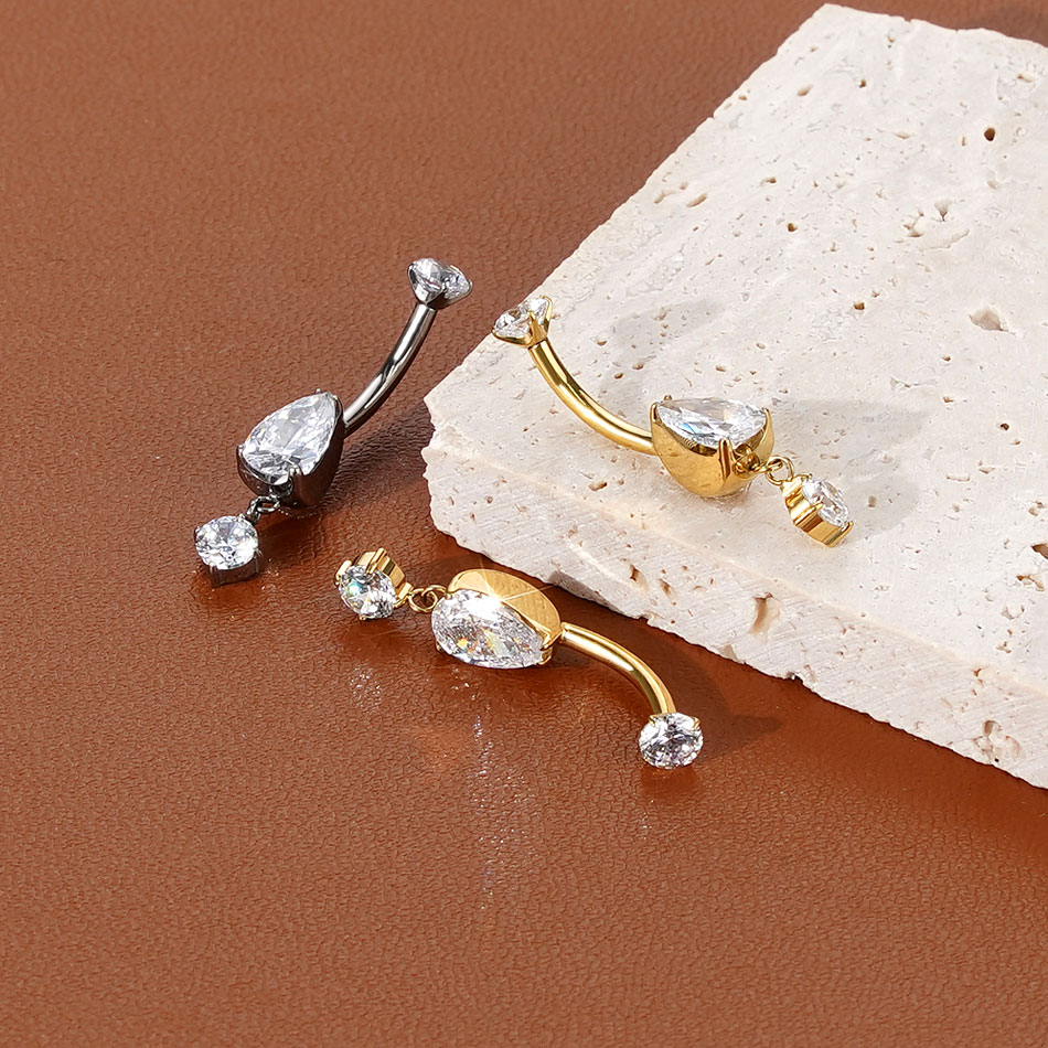 1/5PCS Titanium Crystal Zircon - Belly Bar Titanium recension och pris