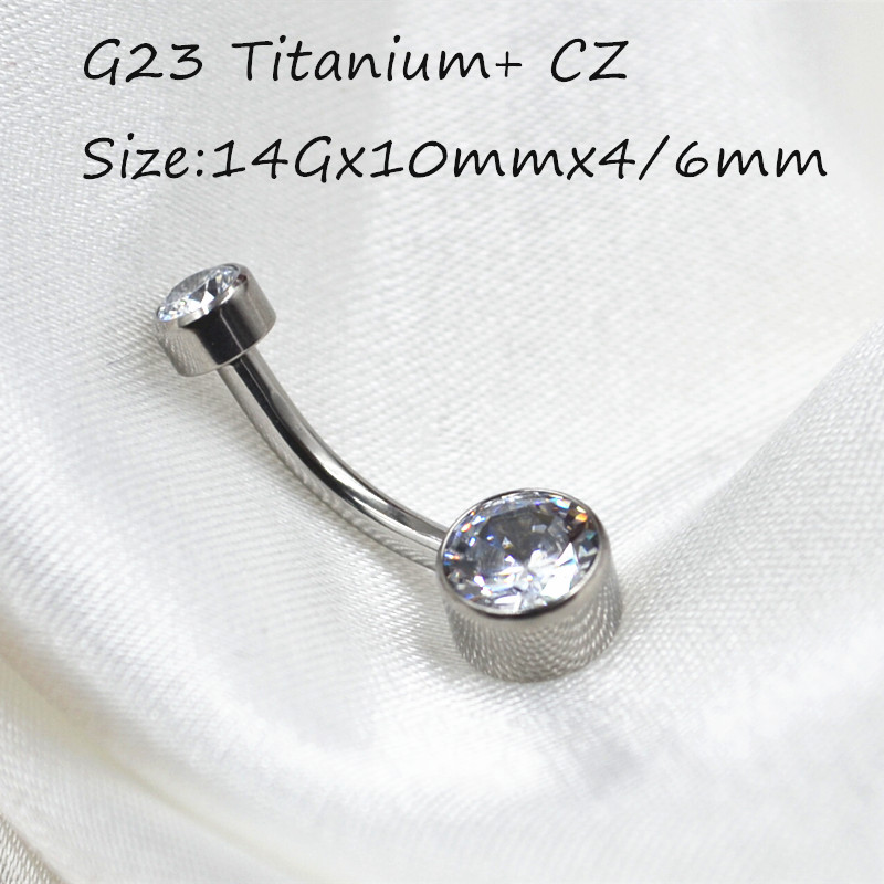 Lot10PCS Body Jewelry-G23 Tita - Belly Bar Titanium recension och pris