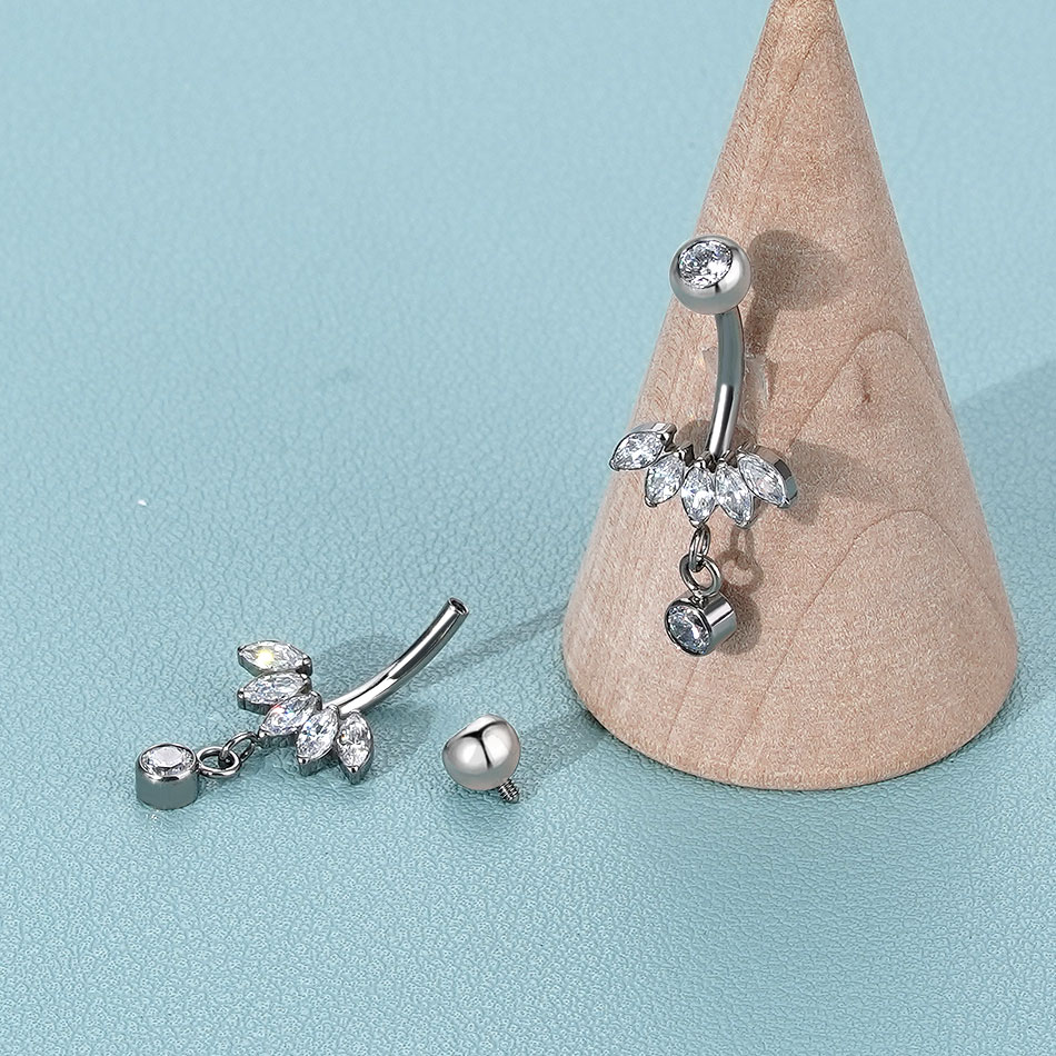 1PC Titanium Belly Button Ring - Belly Bar Titanium recension och pris