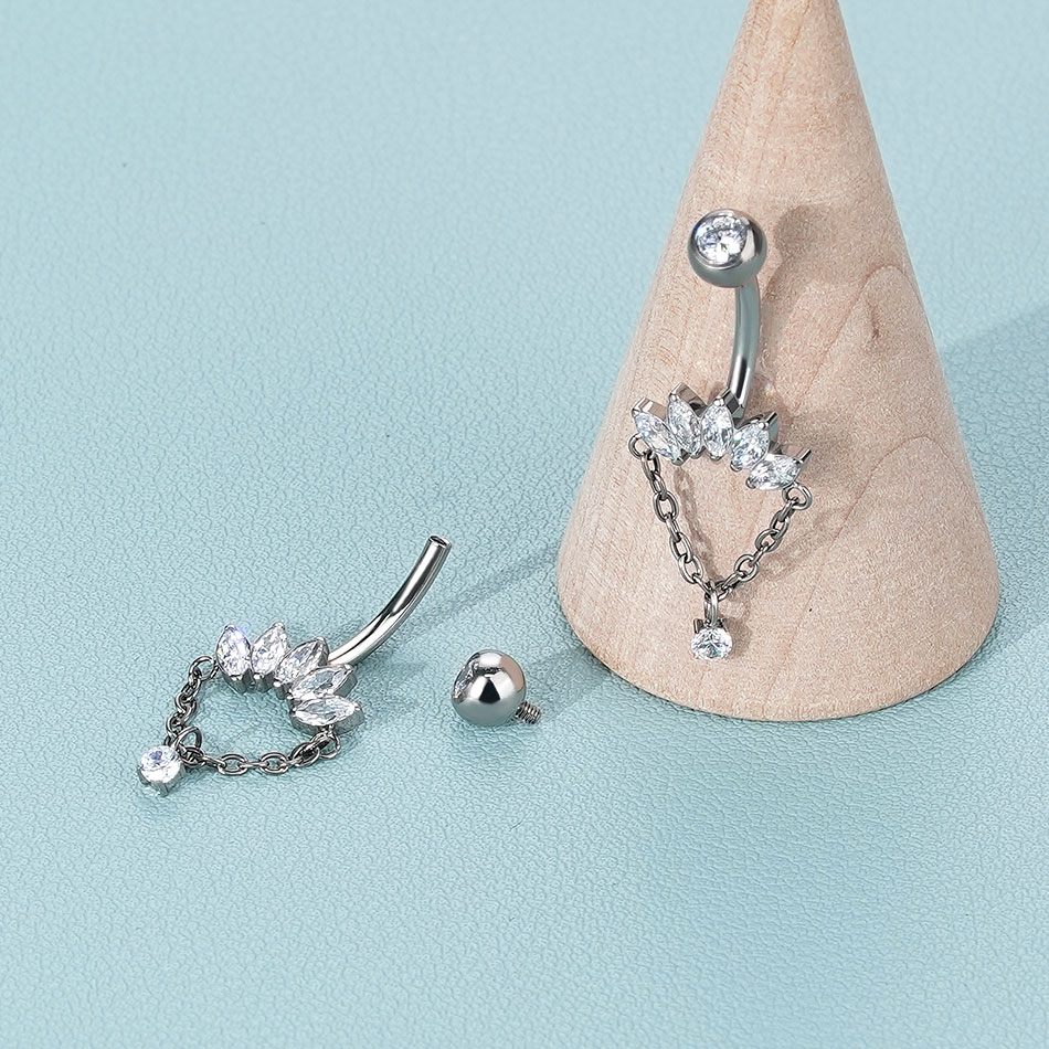 1PC Titanium Belly Button Ring - Belly Bar Titanium recension och pris