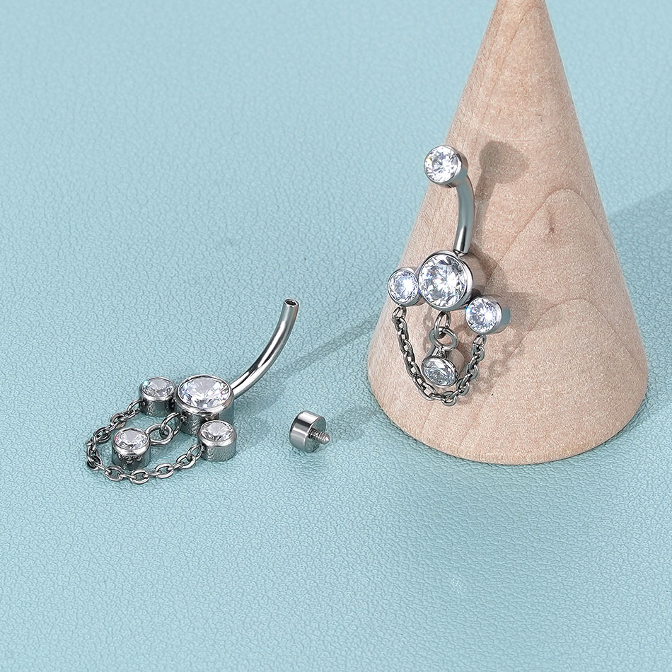 1PC Titanium Belly Button Ring - Belly Bar Titanium recension och pris