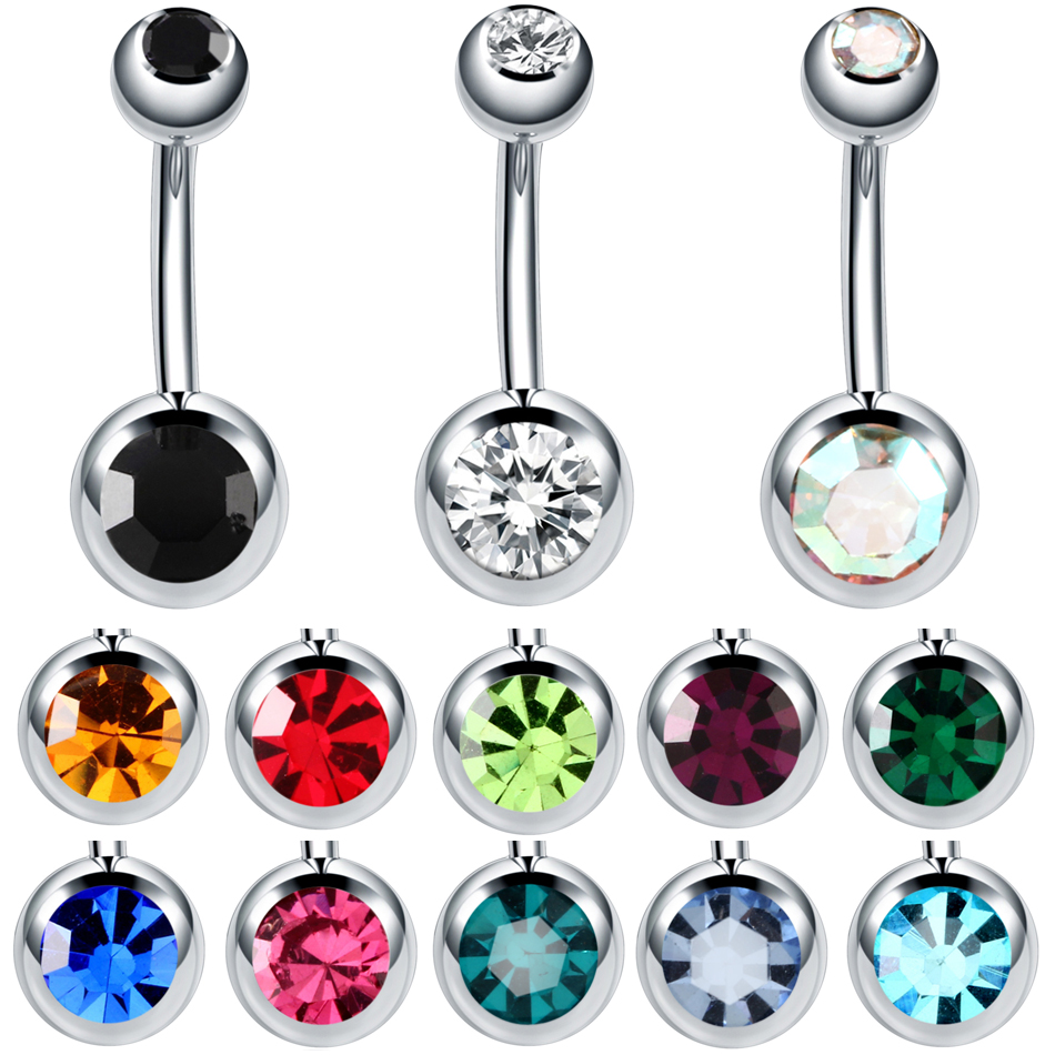 10Pcs/lot Stainless Steel Nave - Belly Bar Titanium recension och pris