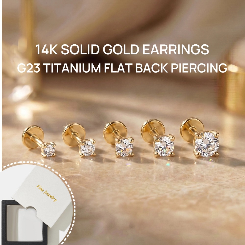 DIeSchein 14K Gold Helix Pierc - Body Jewelry Flat Back recension och pris