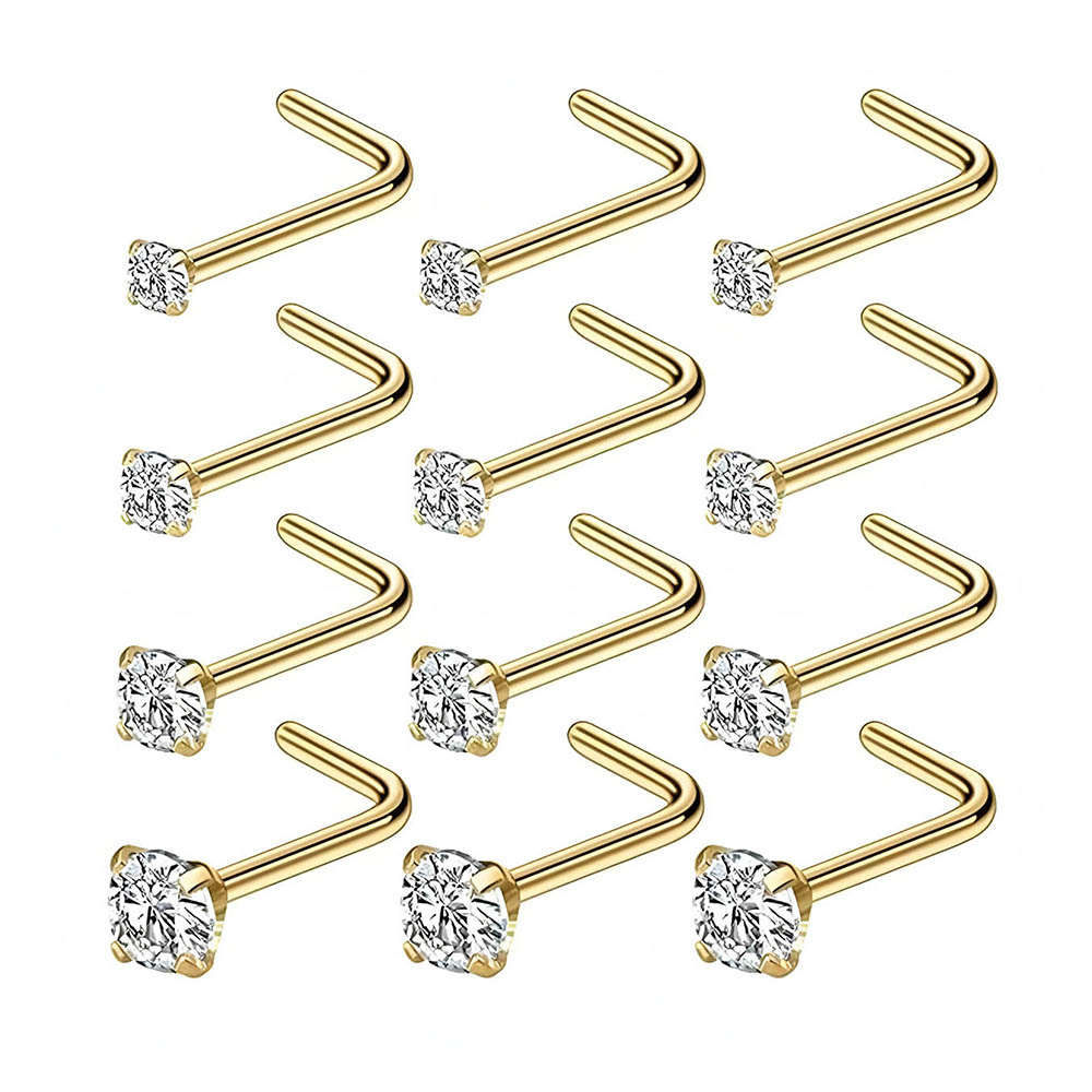 12-Piece Full Set 316L Hypoall - Body Jewelry Diamond recension och pris