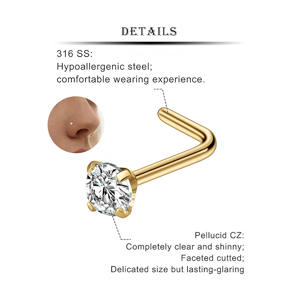 12-Piece Full Set 316L Hypoall - Body Jewelry Diamond recension och pris