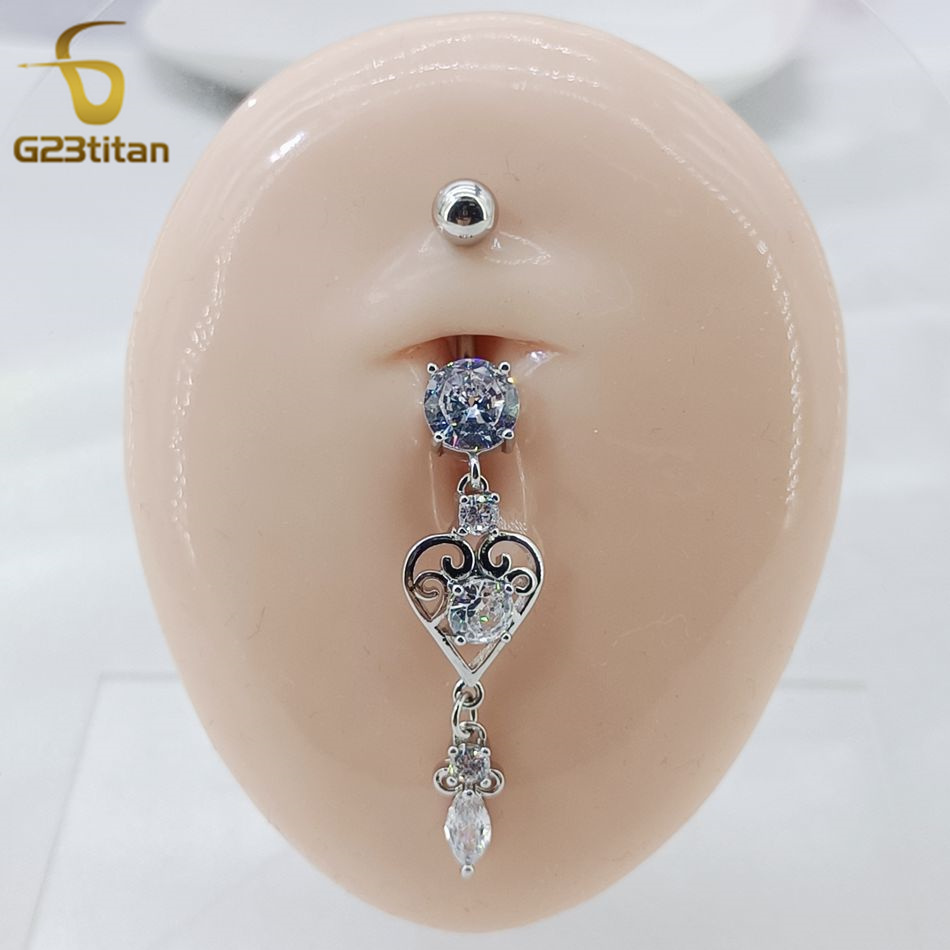 G23Titan Trendy Bohemia Heart  - Belly Bar Titanium recension och pris