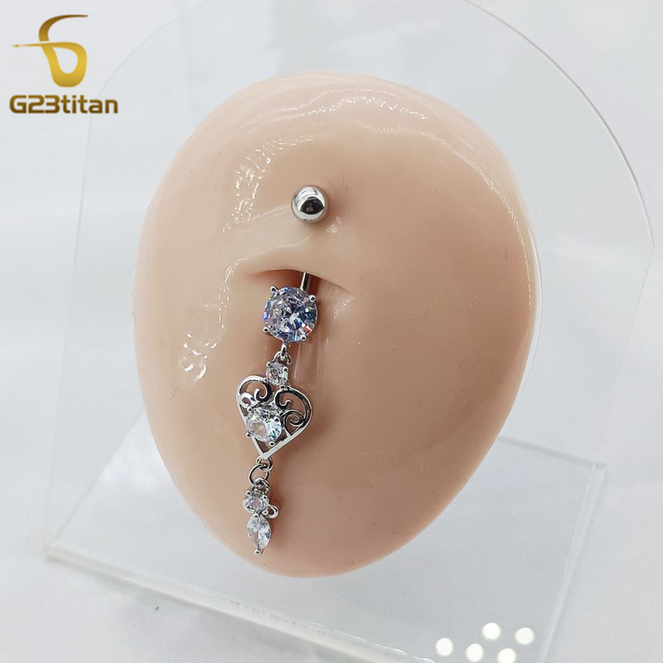 G23Titan Trendy Bohemia Heart  - Belly Bar Titanium recension och pris