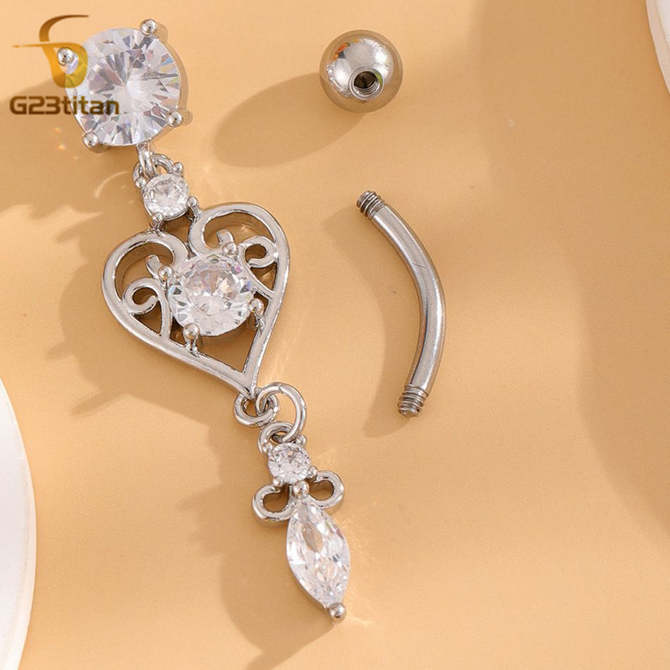 G23Titan Trendy Bohemia Heart  - Belly Bar Titanium recension och pris
