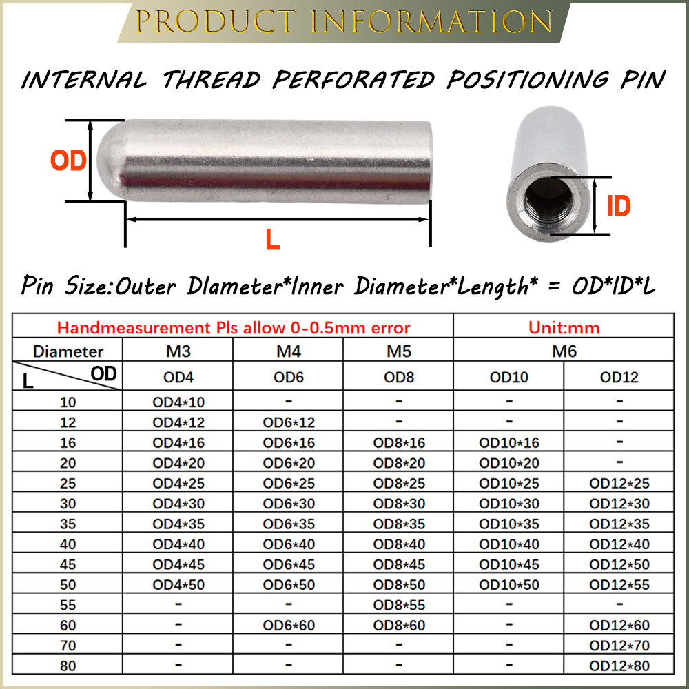 M3 M4 M5 M6 304 Stainless Stee - Threadless Push Pin recension och pris